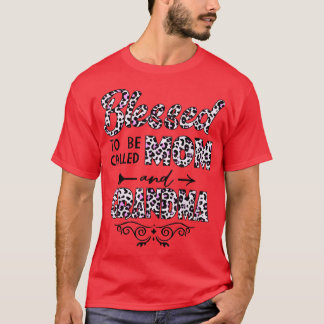 Blessed To Be Called Mom And Grandma Flowers Mothe T-Shirt
