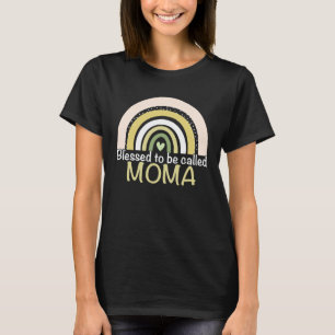 Blessed To Be Called Moma Boho Rainbow Mother s Da T-Shirt