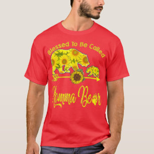 Blessed To Be Called Momma Bear Sunflower Mothers T-Shirt
