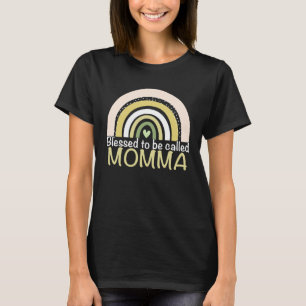 Blessed To Be Called Momma Boho Rainbow Mother s D T-Shirt