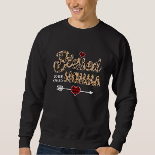 Blessed To Be Called Momma Leopard Red Plaid Mothe Sweatshirt