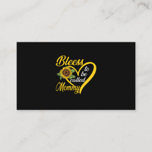 Blessed To Be Called Mommy Sunflower Heart Mothers Business Card