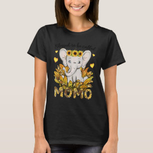 Blessed To Be Called Momo Sunflower Elephant Mothe T-Shirt