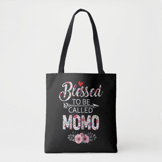 Blessed To Be Called Momo Tote Bags Xmas (Front)