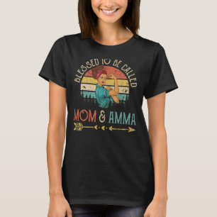 Blessed To Be Called Mum & Amma Women Rosie Retro T-Shirt
