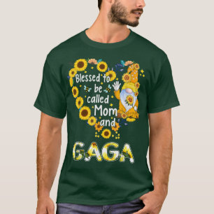 Blessed To Be Called Mum and Gaga Fall Gnome Sunfl T-Shirt