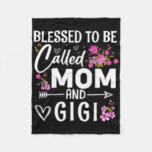 Blessed To Be Called Mum And Gigi Mother's Day Flo Fleece Blanket