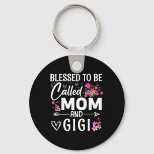 Blessed To Be Called Mum And Gigi Mother's Day Flo Key Ring