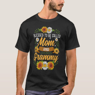 Blessed To Be Called Mum And Grammy Shirt Cute Sun