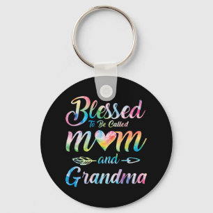 Blessed To Be Called Mum And Grandma Floral Mother Key Ring