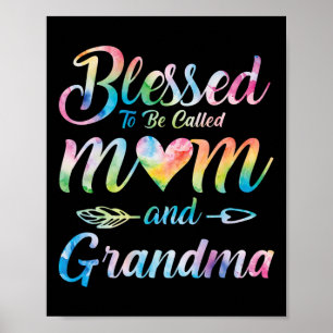 Blessed To Be Called Mum And Grandma Floral Mother Poster