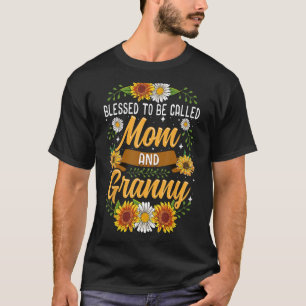 Blessed To Be Called Mum And Granny Shirt Cute Sun