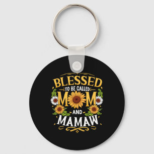 Blessed To Be Called Mum And Mamaw Mother's Day Key Ring