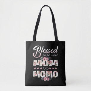 Blessed To Be Called Mum And Momo Colourful Xmas Tote Bag