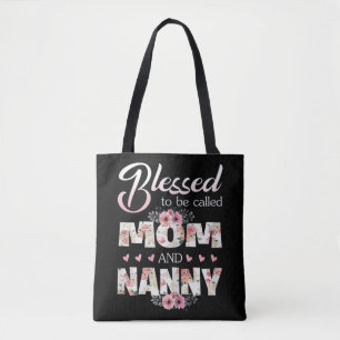 Blessed To Be Called Mum And Nanny Colourful For  Tote Bag