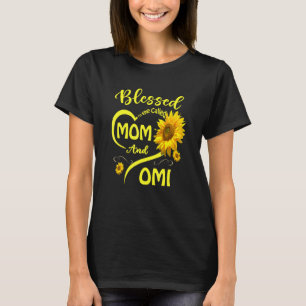Blessed To Be Called Mum And Omi Sunflower Mothers T-Shirt