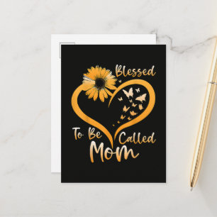 Blessed To Be Called Mum Announcement Postcard