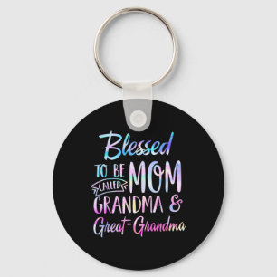 Blessed To Be Called Mum Grandma And Great Grandma Key Ring