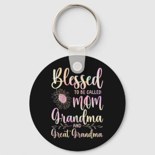 Blessed To Be Called Mum Grandma And Great Grandma Key Ring