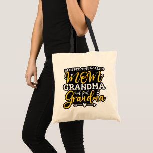 Blessed To Be Called Mum Grandma And Great Grandma Tote Bag