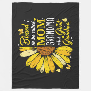 Blessed to Be Called Mum Grandma Fleece Blanket