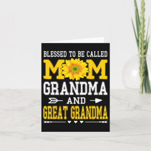 Blessed To Be Called Mum Grandma Great Grandma Mot Card