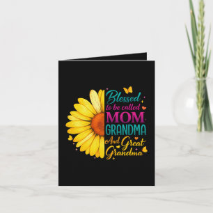 Blessed To Be Called Mum Grandma Great Holiday Card