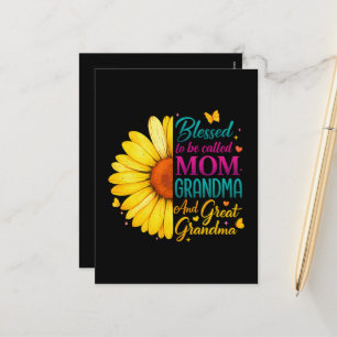 Blessed To Be Called Mum Grandma Great Holiday Postcard