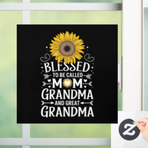 Blessed To Be Called Mum Grandma Great Sunflower