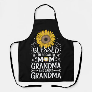 Blessed To Be Called Mum Grandma Great Sunflower Apron