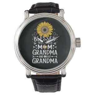 Blessed To Be Called Mum Grandma Great Sunflower Watch
