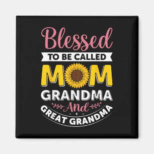 Blessed To Be Called Mum Grandma Sunflower Mothers Magnet
