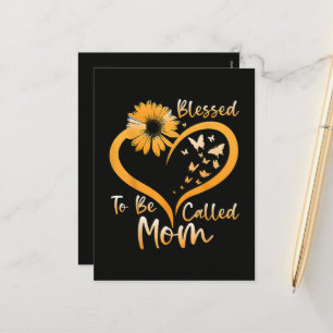Blessed To Be Called Mum Holiday Postcard