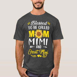 Blessed To Be Called Mum Mimi Great Mimi Mothers D T-Shirt