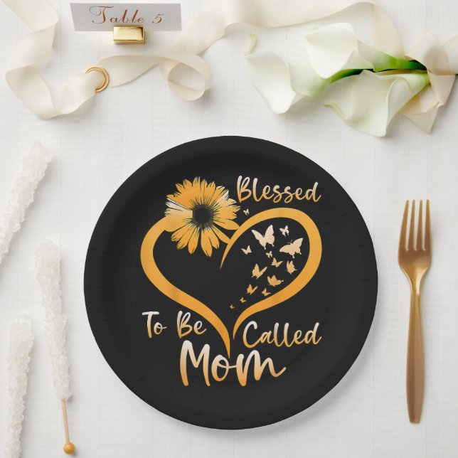 Blessed To Be Called Mum Paper Plate (Wedding)