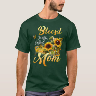 Blessed To Be Called Mum Sunflower Mothers Day 202 T-Shirt