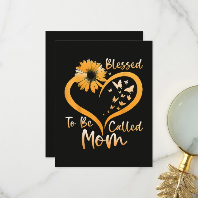Blessed To Be Called Mum Thank You Card (Front/Back In Situ)