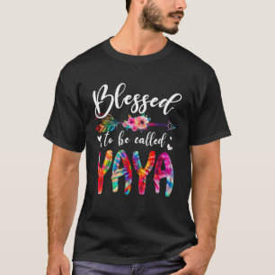Blessed To Be Called Mum & Yaya Floral Tie Dye Mot T-Shirt