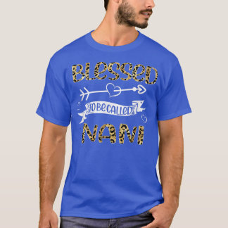 Blessed To Be Called Nani Floral Leopard Grandma M T-Shirt