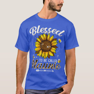 Blessed To Be Called Naunie Funny Leopard Sunflowe T-Shirt