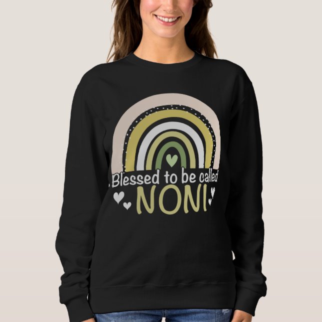 Blessed To Be Called Noni Boho Rainbow Mother s Da Sweatshirt (Front)