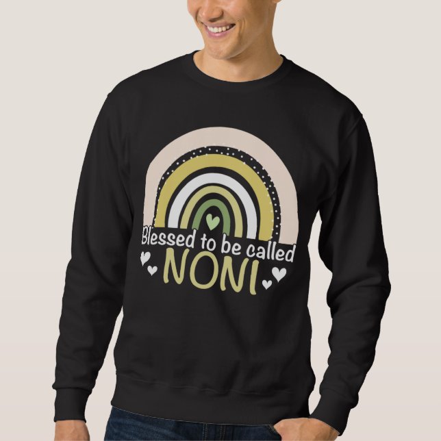 Blessed To Be Called Noni Boho Rainbow Mother s Da Sweatshirt (Front)