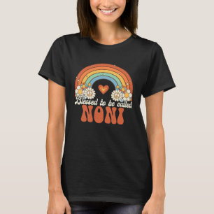 Blessed To Be Called Noni Groovy Rainbow Mother s  T-Shirt
