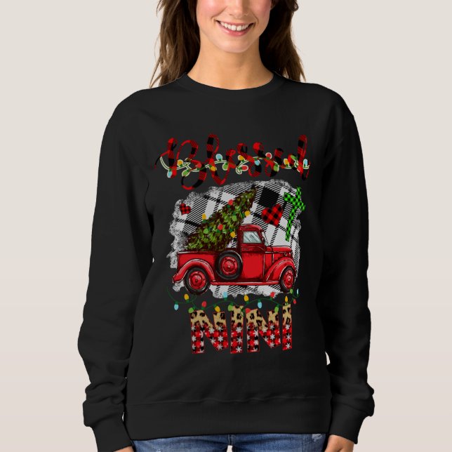 Blessed To Be Called Nonni Christmas Red Truck Sweatshirt (Front)