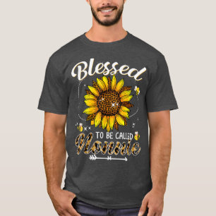 Blessed To Be Called Nonnie Funny Leopard Sunflowe T-Shirt