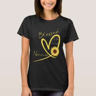 Blessed To Be Called Nonnie Sunflower Heart T-Shirt