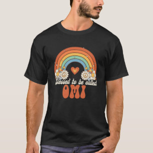 Blessed To Be Called Omi Groovy Rainbow Mother s D T-Shirt