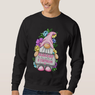 Blessed To Be Called Stepmom Gnome Cute Girl Mothe Sweatshirt