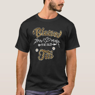 Blessed To Be Called Titi Womens Leopard Titi Moth T-Shirt
