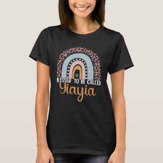 Blessed To Be Called Yiayia Rainbow Leopard Cute M T-Shirt